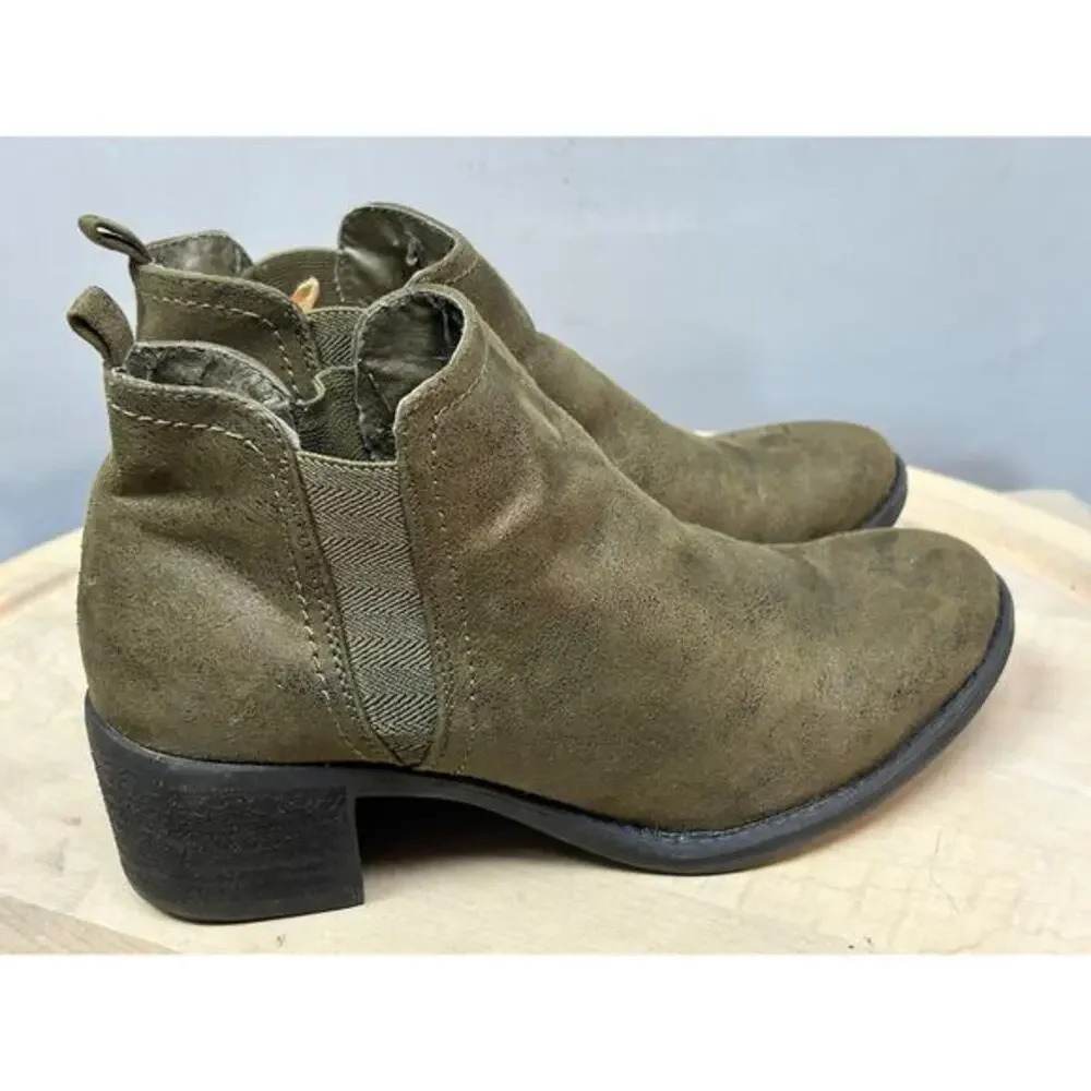 Lavorazione Artigiana Womens 8 Green‎ Ankle Slouch Booties B52 By Bull Boxer